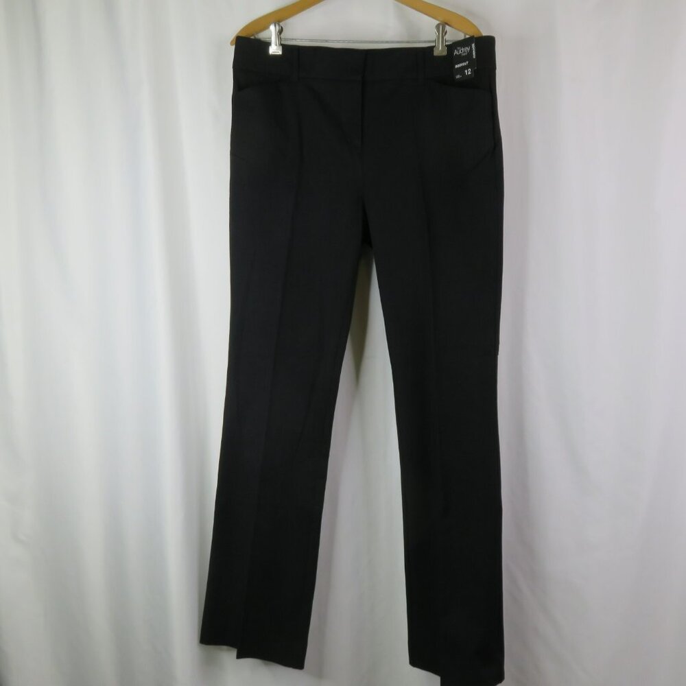 NY & Co Pants Size 12 Black Bootcut Audrey Stretch NWT New York Cotton Blend
